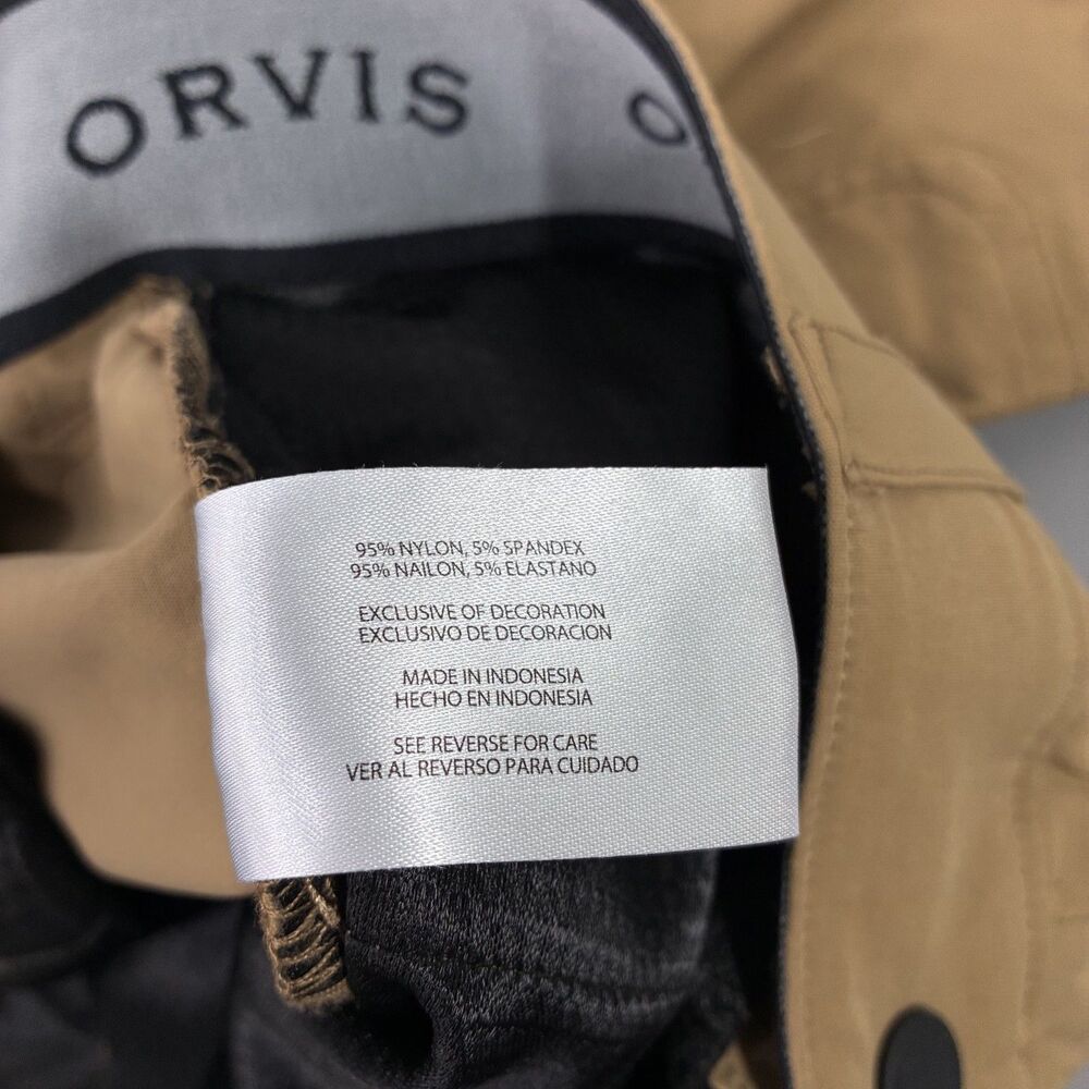 Orvis Men's W34 Brown Performance Stretch Nylon Lightweight Cargo Shorts - Picture 7 of 8